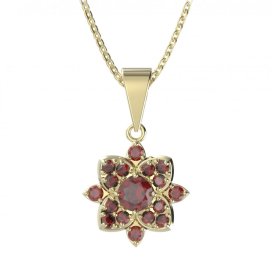 BG přívěs oválný 735-0 Stříbro 925 - pozlacené Granát