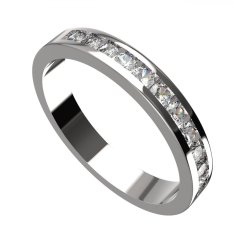 BG zlatý prstýnek 500 Bílé zlato - 585 Diamant