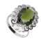 BG ring oval 705-V - Metal: Silver 925 - rhodium, Stone: Garnet