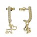 BeKid, Gold kids earrings -1159 - Switching on: Pendant hanger, Metal: Yellow gold 585, Stone: Pink cubic zircon