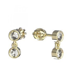 BG zlaté náušnice 791 Žluté zlato - 585 Diamant