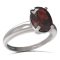BG prsten s oválným kamenem 493-I - Kov: Stříbro 925 - rhodium, Kámen: Granát