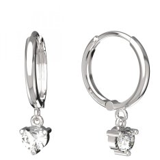 BG zlaté náušnice 783 Bílé zlato - 585 Diamant