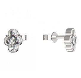 BeKid dětské náušnice 295 Bílé zlato - 585 Diamant