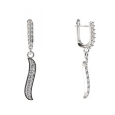 BG zlaté diamantové náušnice 863 Bílé zlato - 585 Diamant lab-grown