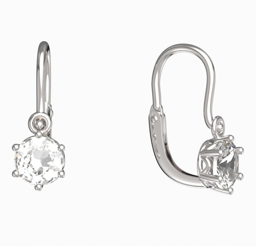 BeKid dětské náušnice 1294 Bílé zlato - 585 Diamant