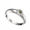 BG vltavínový prsten 886T - Kov: Bílé zlato 585, Kámen: Vltavín a  kubický zirkon