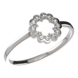 BeKid dětský prstýnek 855 Bílé zlato - 585 Bílý kubický zirkon