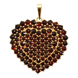 BG přívěs český přírodní granát  360 Žluté zlato - 585 Granát