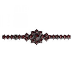 BG brož 017 Stříbro 925 - ruthenium (30-90dní) Granát