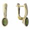 BG moldavit earrings -559 - Switching on: English E, Metal: Yellow gold 585, Stone: Moldavite and cubic zirconium