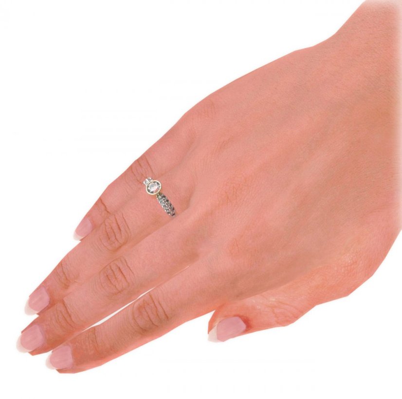 BG zlatý diamantový prstýnek 720 Růžové zlato 585 (30-90dní) Diamant lab-grown