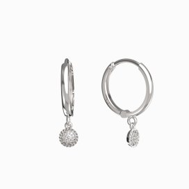 BG zlaté náušnice 1363 Bílé zlato - 585 Diamant