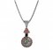 BG pendant circular 541-87 - Metal: Silver 925 - rhodium, Stone: Garnet