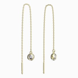 BeKid dětské náušnice 102 Žluté zlato - 585 Diamant