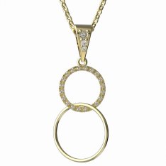 BG zlatý přívěšek kruh  1163 Žluté zlato - 585 Diamant