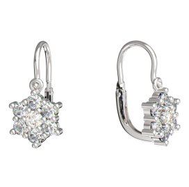 BeKid dětské náušnice hvězdička 109 Bílé zlato - 585 Diamant