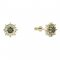 BG earring circular -  320 - Metal: Silver 925 - rhodium, Stone: Garnet
