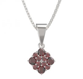 BG přívěšek 317 Stříbro 925 - rhodium Granát