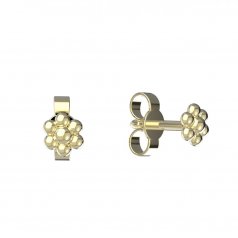 BG gold earrings flower 1479