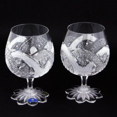 Set of two crystal hand cut glasses Šafránek 911 ORQQI0168