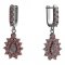 BG drop stone earring 147-96 - Metal: Silver 925 - rhodium, Stone: Garnet