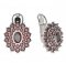 BG  earring 021-R7 oval - Metal: Silver 925 - rhodium, Stone: Garnet