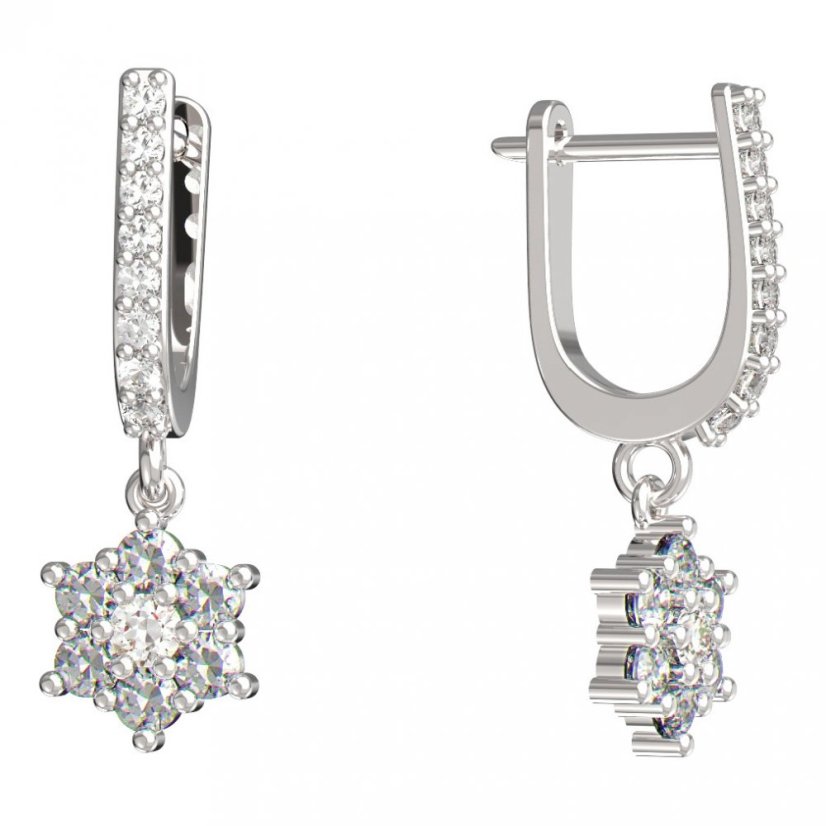 BeKid dětské náušnice hvězdička 109 Bílé zlato - 585 Diamant