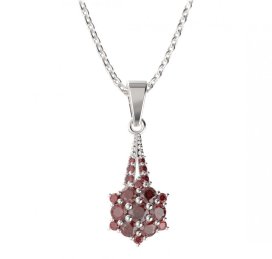 BG přívěs kruhového tvaru 539-G Stříbro 925 - rhodium Granát