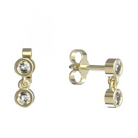 BG zlaté náušnice 789 Žluté zlato - 585 Diamant