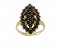 BG prsten osázený kameny:granát  050 - Kov: Stříbro 925 - rhodium, Kámen: Granát