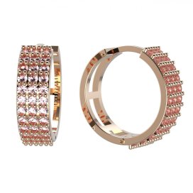 BG zlaté náušnice se zirkonem nebo diamantem 1486 Růžové zlato 585 (30-90dní) Růžový kubický zirkon