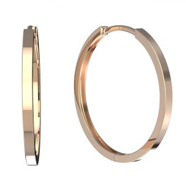BG  zlaté náušnice 1339 - kruhy Růžové zlato 585 (30-90dní)