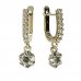 BG moldavit earrings -879 - Switching on: Hinge clip 64, Metal: Yellow gold 585, Stone: Moldavite and cubic zirconium