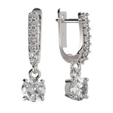 BG zlaté náušnice 726 Bílé zlato - 585 Diamant