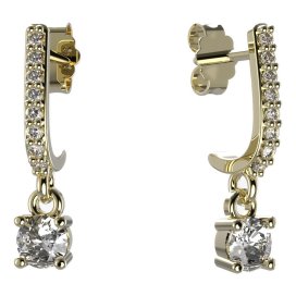 BG zlaté náušnice 725 Žluté zlato - 585 Diamant