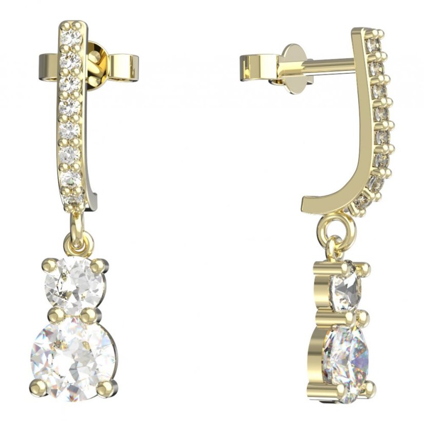 BeKid dětské náušnice 857 Žluté zlato - 585 Diamant