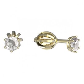 BG zlaté náušnice 1293 Žluté zlato - 585 Diamant