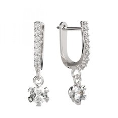BG zlaté náušnice 556 Bílé zlato - 585 Diamant