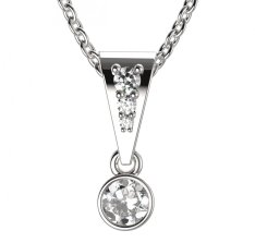BG zlatý přívěšek  722 Bílé zlato - 585 Diamant