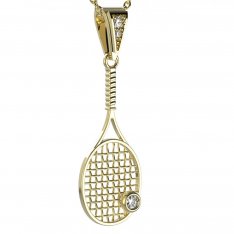 BG Золотой бриллиант кулон-Теннисная ракетка 1374