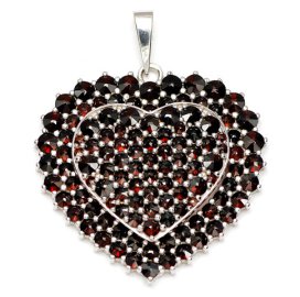 BG přívěs český přírodní granát  360 Stříbro 925 - rhodium Granát