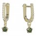BG moldavit earrings -873 - Switching on: Puzeta, Metal: Yellow gold 585, Stone: Moldavite