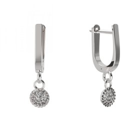 BG zlaté náušnice 1363 Bílé zlato - 585 Diamant