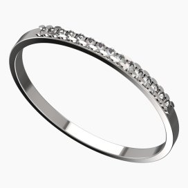 BG zlatý prstýnek 617/10 Bílé zlato - 585 Diamant