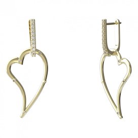 BG zlaté náušnice 643 Žluté zlato - 585 Diamant