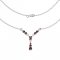 BG necklace 033 - Metal: Silver 925 - rhodium, Stone: Garnet