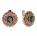 BG earring circular 457-07 - Metal: Silver 925 - rhodium, Stone: Garnet