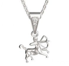 BG zlatý přívěšek Střelec 040 Bílé zlato - 585 Diamant
