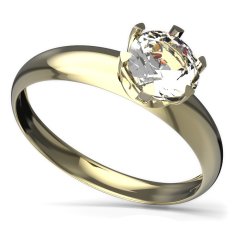 BG zlatý prstýnek 876 T Žluté zlato - 585 Diamant